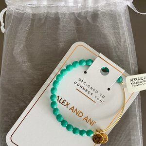 New Alex and Ani green beaded bracelet